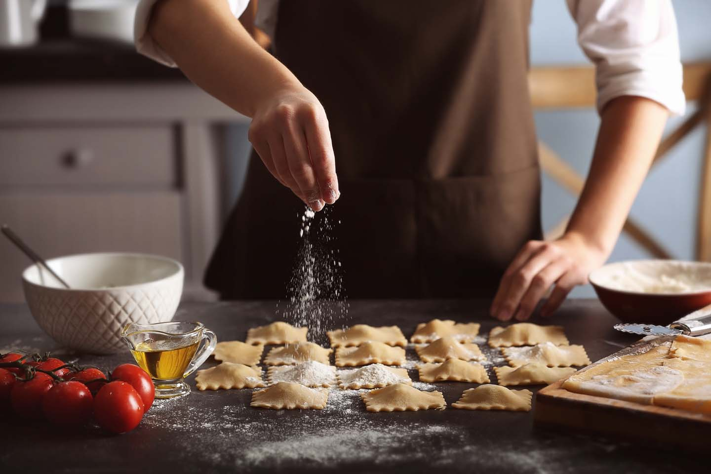 Ravioli werden selber gemacht