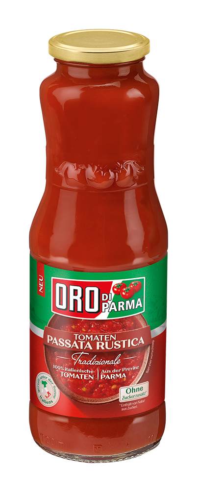 Passata Rustica in der Glasflasche